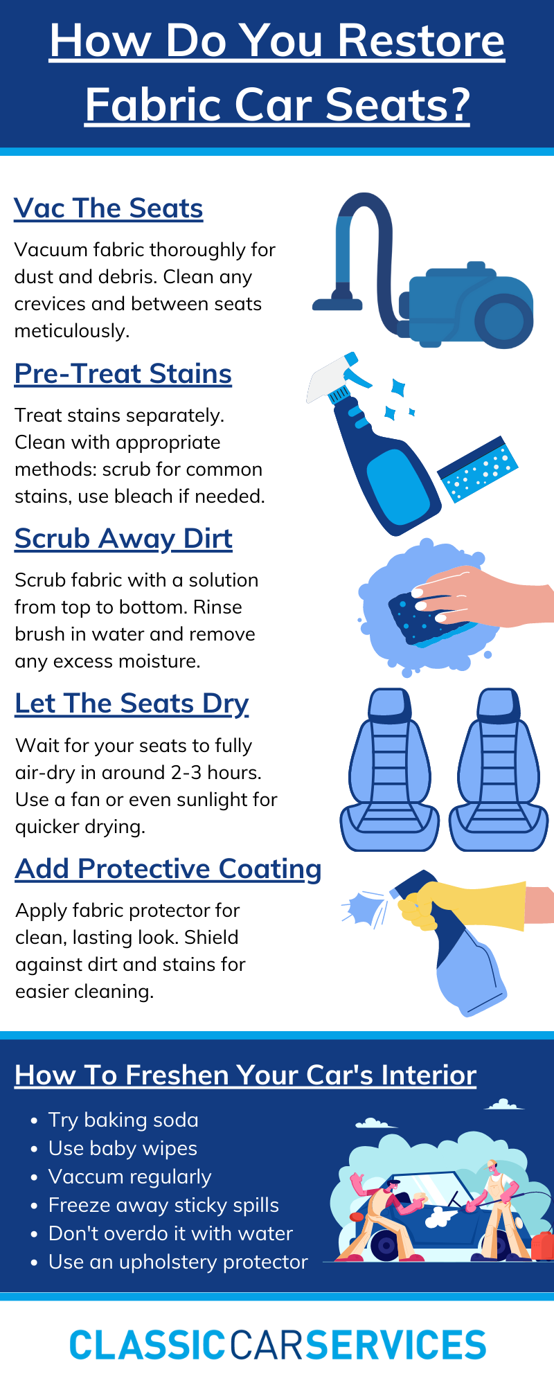 How Do You Restore Fabric Car Seats?